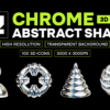 Chrome Abstract Shape 3D Icon Pack Chrome Abstract Shape 3D Icon Pack