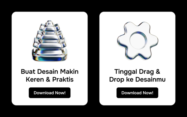 12 Chrome Abstract Shape 3D Icon Pack