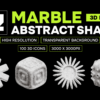Marble Abstract Shape 3D Icon Pack