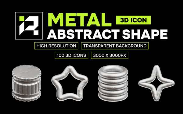 Marble Abstract Shape 3D Icon Pack