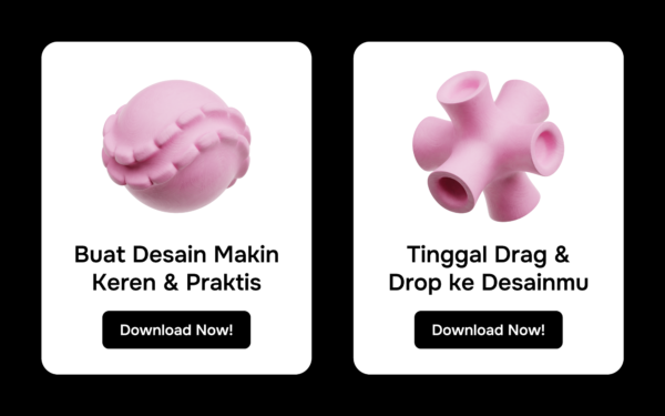 Pink Skin Abstract Shape 3D Icon Pack