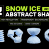 Snow Ice Abstract Shape 3D Icon Pack Snow Ice Abstract Shape 3D Icon Pack