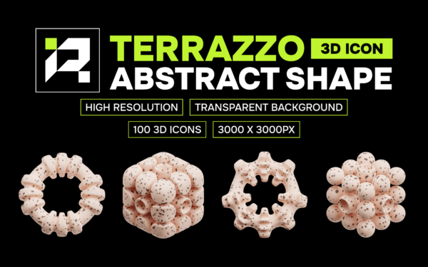 Terrazzo Abstract Shape 3D Icon Pack Terrazzo Abstract Shape 3D Icon Pack