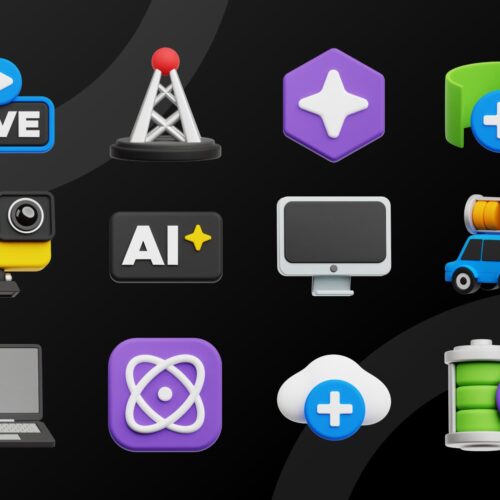 Tech & Device 3D Icon Siap Pakai