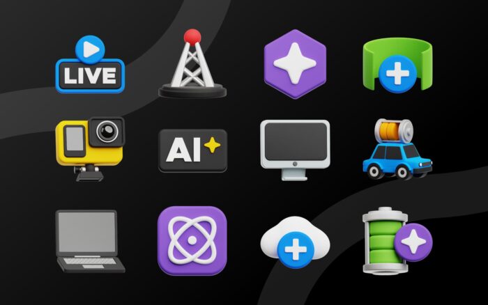 Tech & Device 3D Icon Siap Pakai