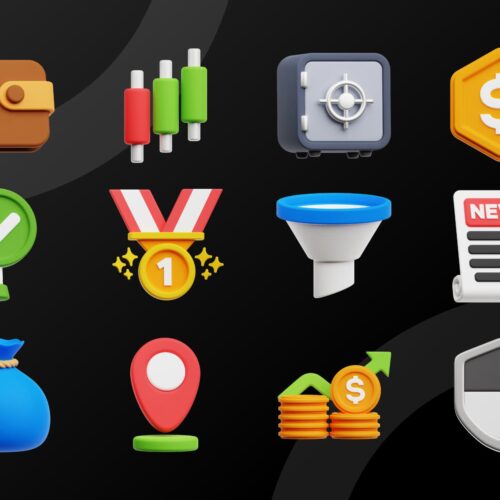 Business & Finance 3D Icon Pack Siap Pakai Business & Finance 3D Icon Pack Siap Pakai