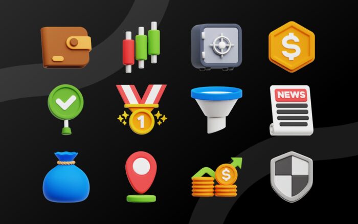 Business & Finance 3D Icon Pack Siap Pakai Business & Finance 3D Icon Pack Siap Pakai