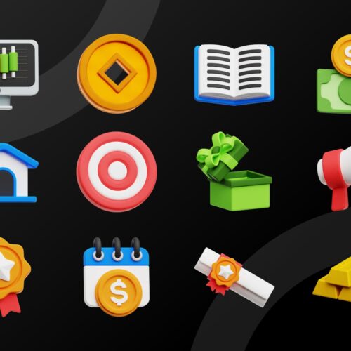 Business & Finance 3D Icon Pack Siap Pakai Business & Finance 3D Icon Pack Siap Pakai