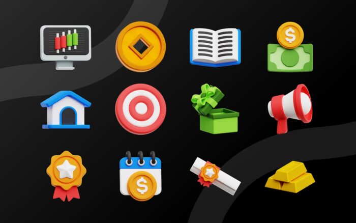 Business & Finance 3D Icon Pack Siap Pakai Business & Finance 3D Icon Pack Siap Pakai