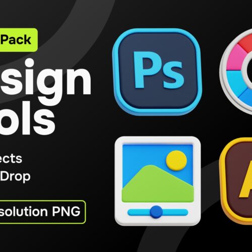 Design Tools 3D Icon Siap Pakai Design Tools 3D Icon Siap Pakai