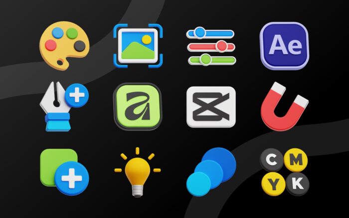 Design Tools 3D Icon Siap Pakai Design Tools 3D Icon Siap Pakai