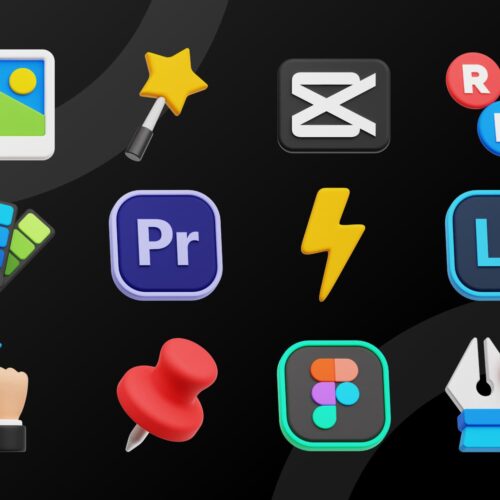 Design Tools 3D Icon Siap Pakai Design Tools 3D Icon Siap Pakai