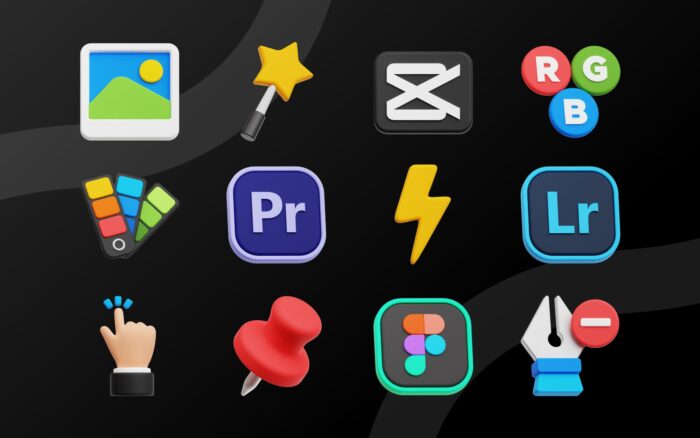 Design Tools 3D Icon Siap Pakai Design Tools 3D Icon Siap Pakai